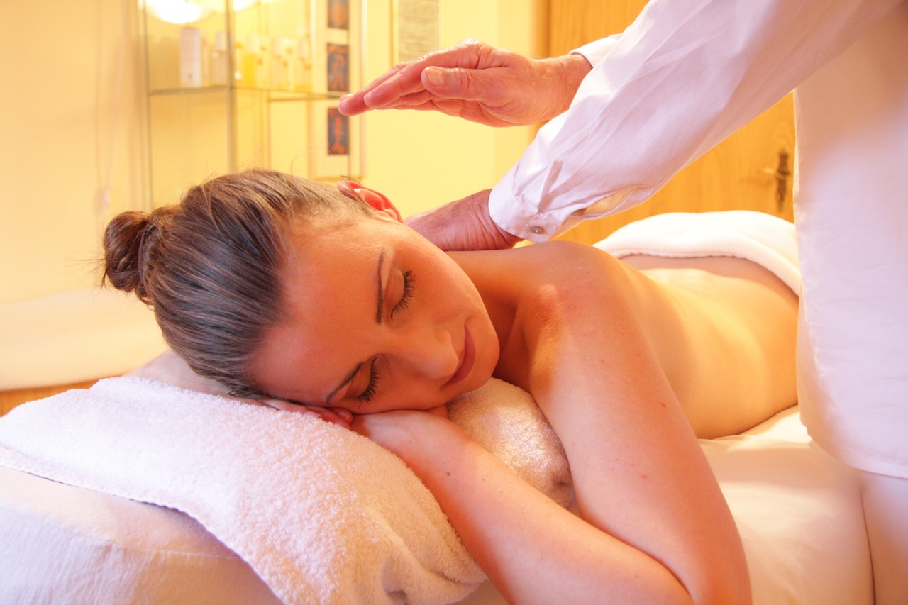 a woman during massage therapy